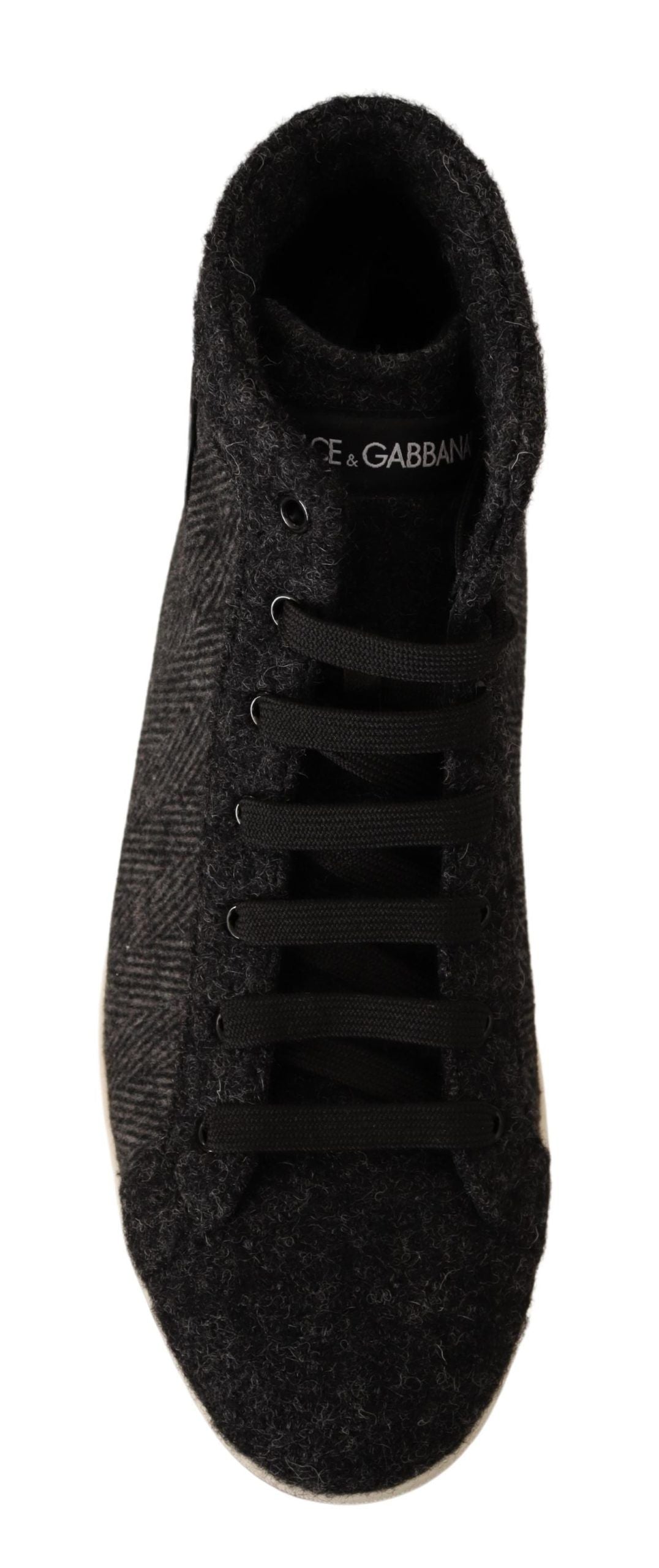 Dolce & Gabbana Elegante High-Top-Sneakers aus Baumwolle/Wolle