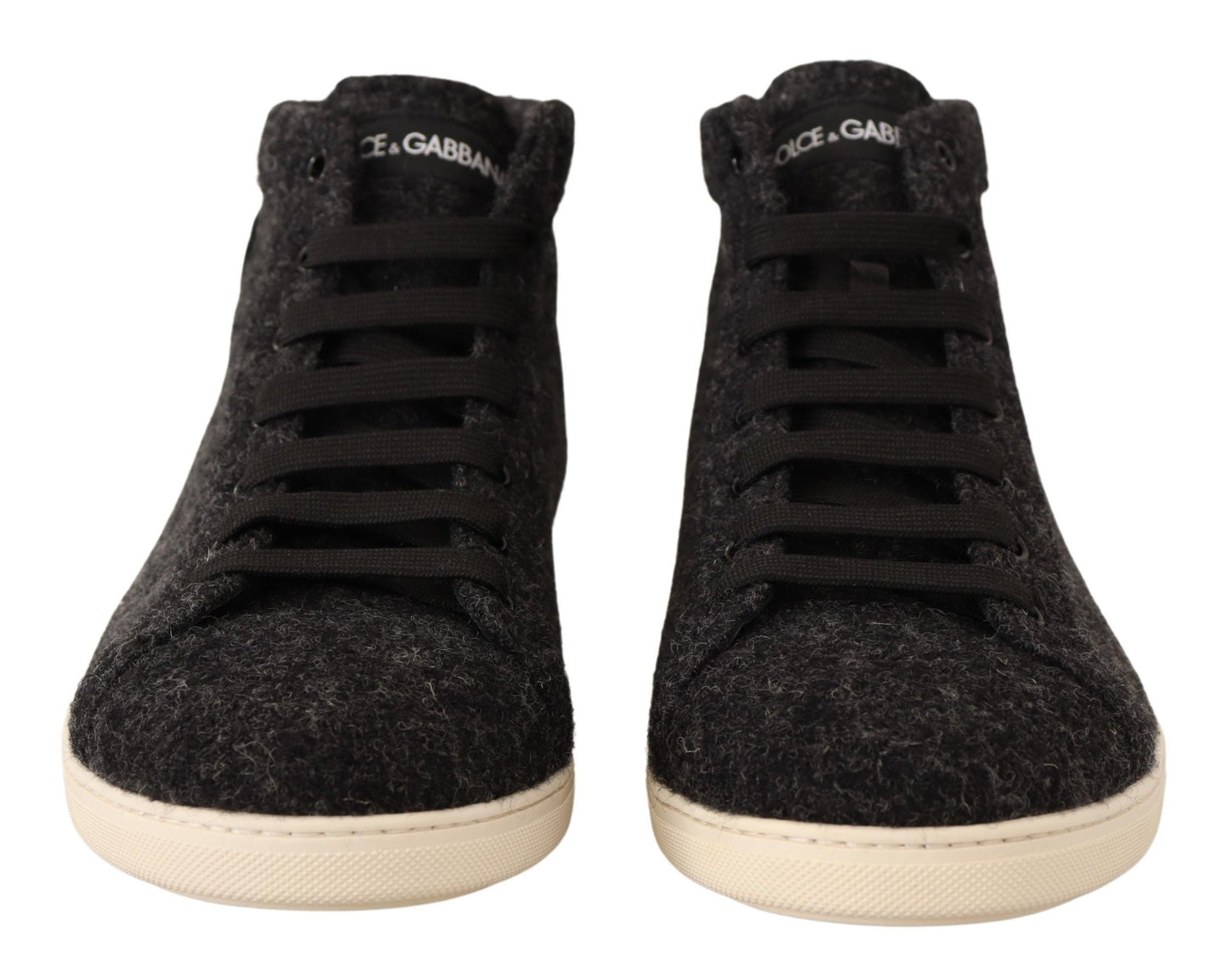 Dolce & Gabbana Elegante High-Top-Sneakers aus Baumwolle/Wolle