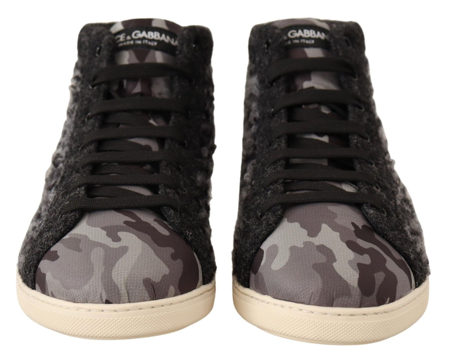 Dolce & Gabbana Elegante Graue High Top Sneakers