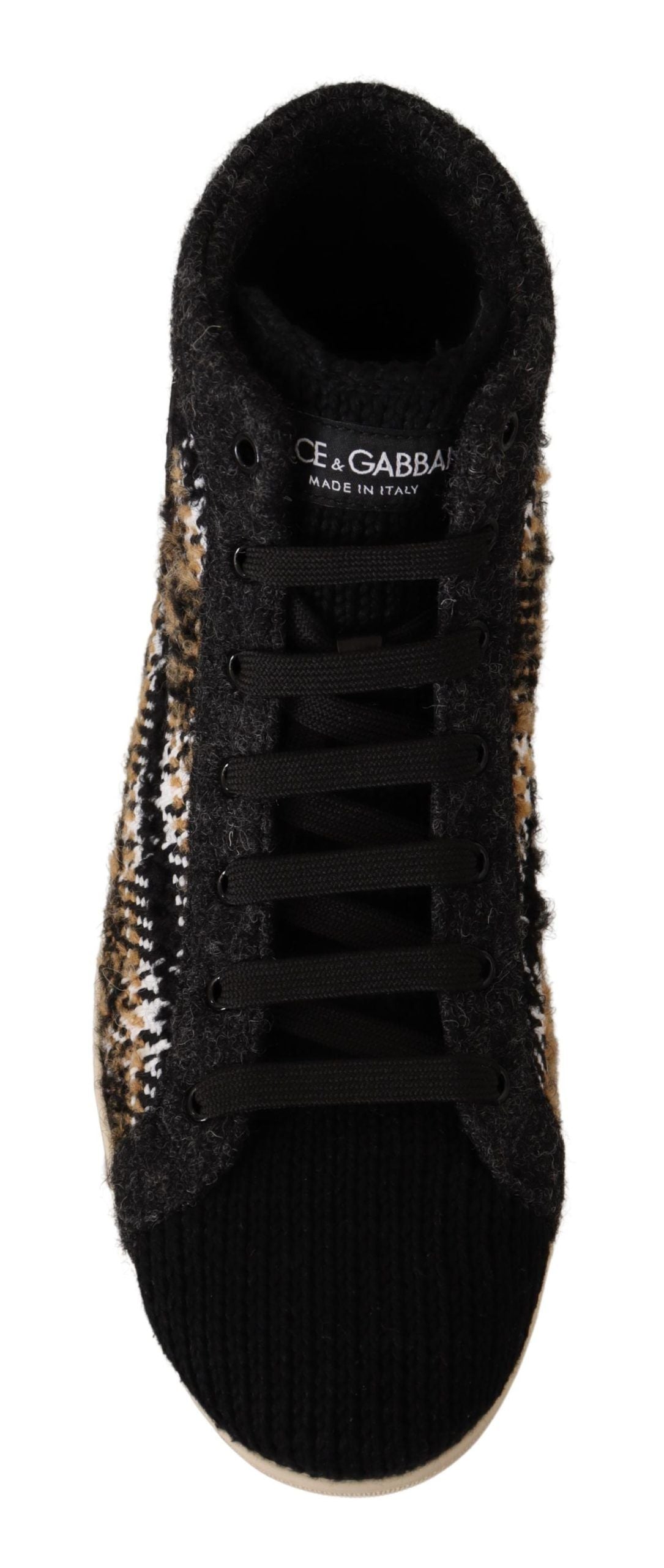 Dolce & Gabbana Beige High Top Mode Turnschuhe