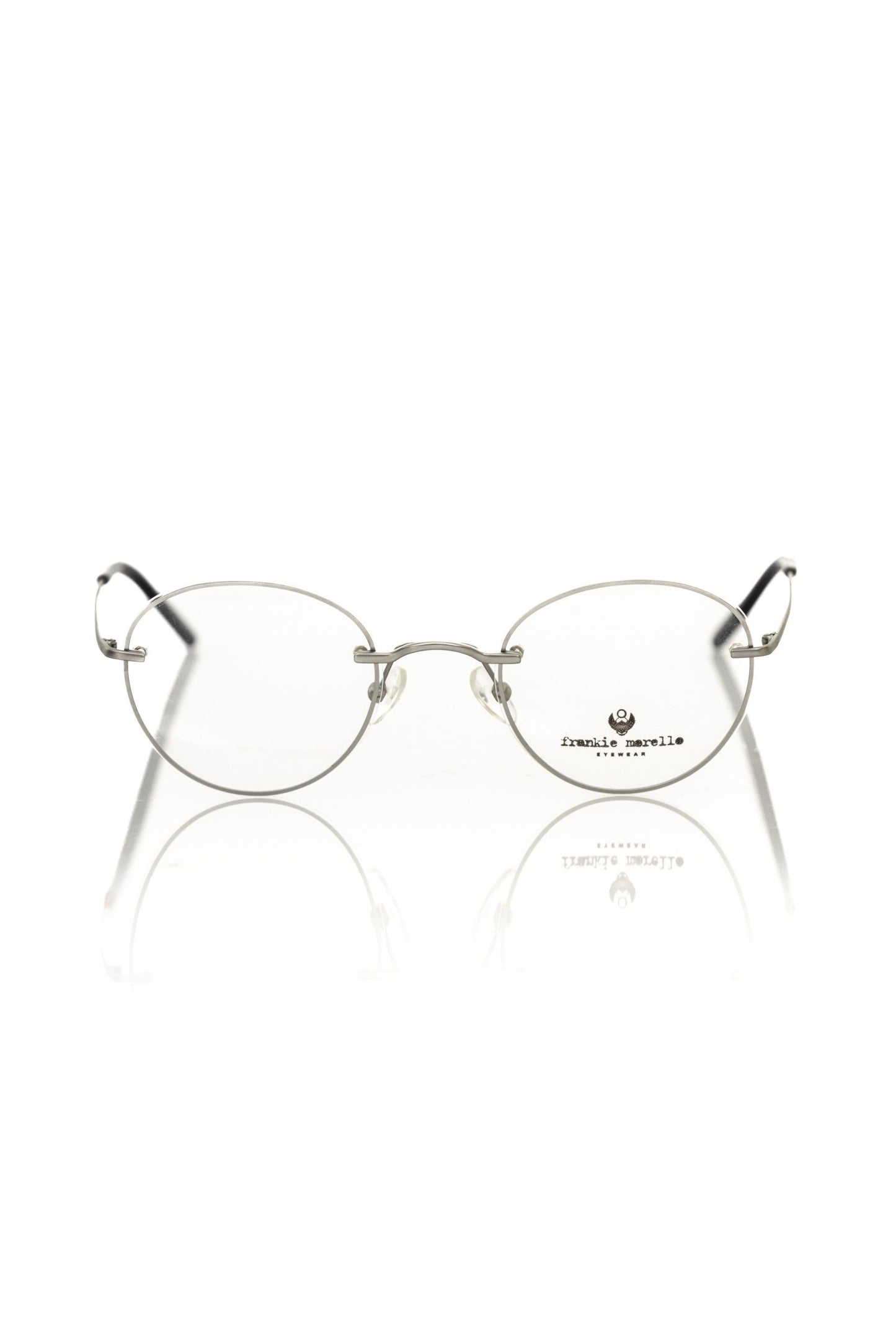 Frankie Morello "Silver Metallic Unisex Glasses Frame"