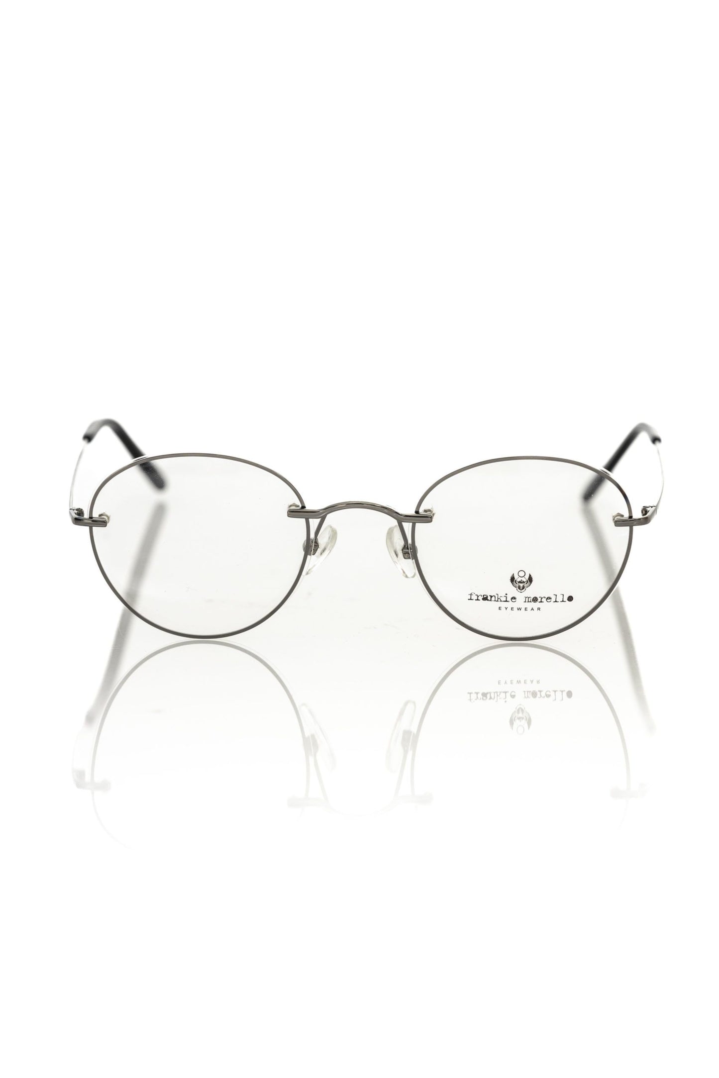 Frankie Morello Grey Metallic Unisex Eyeglasses Frame