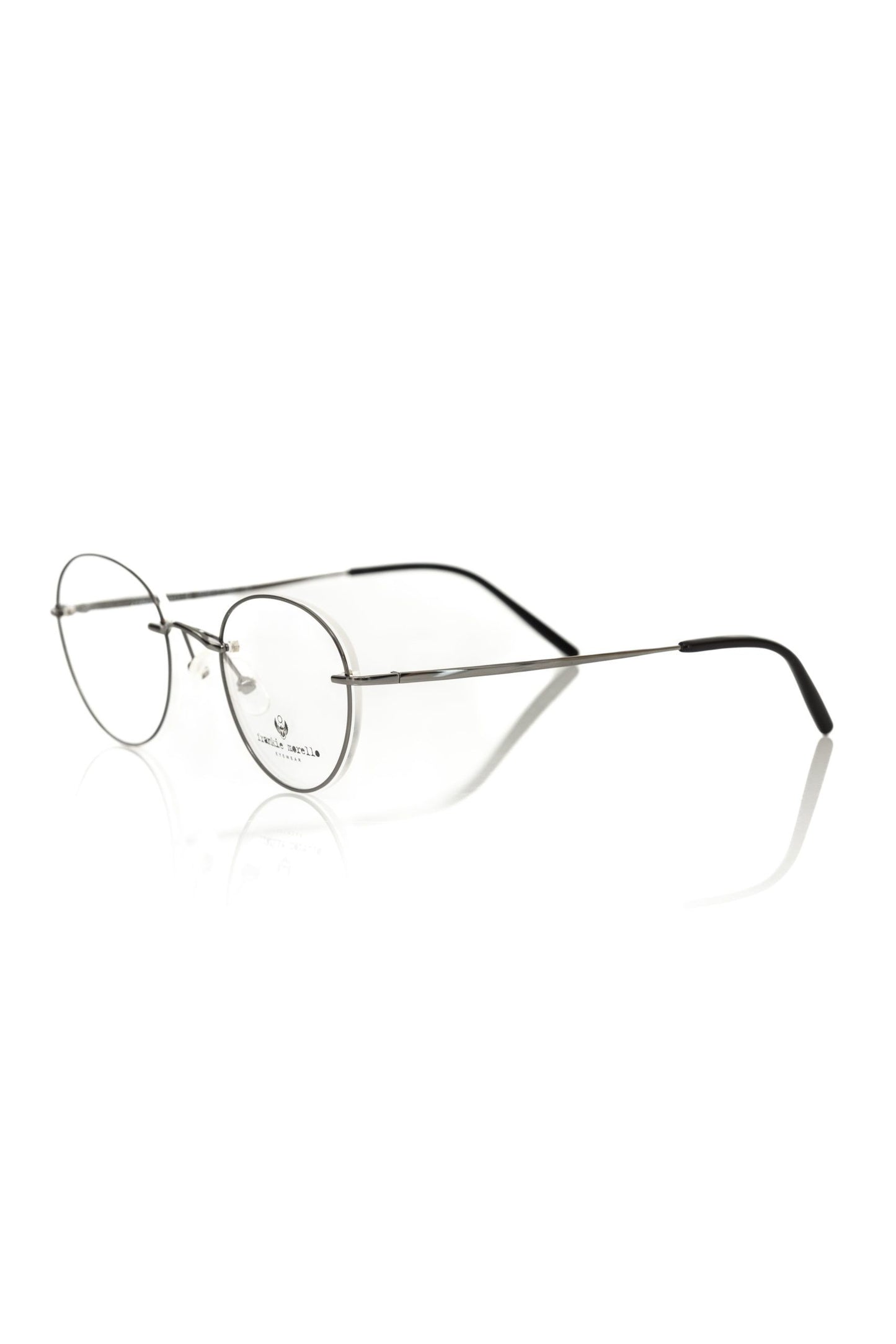 Frankie Morello Grey Metallic Unisex Eyeglasses Frame