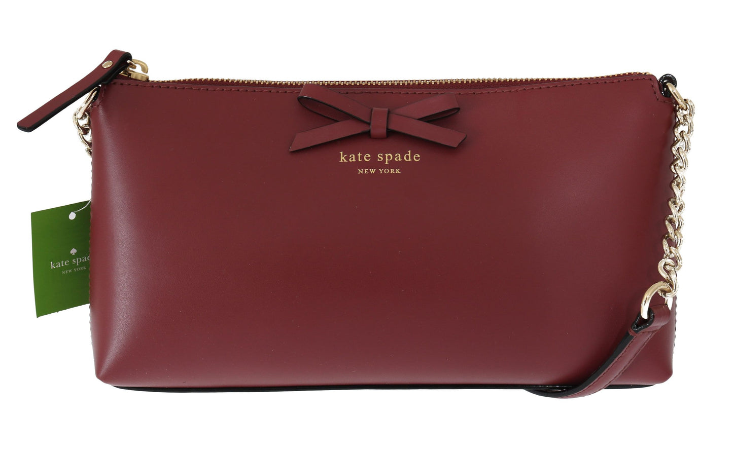 Kate Spade Elegant burgundy leather crossbody bag