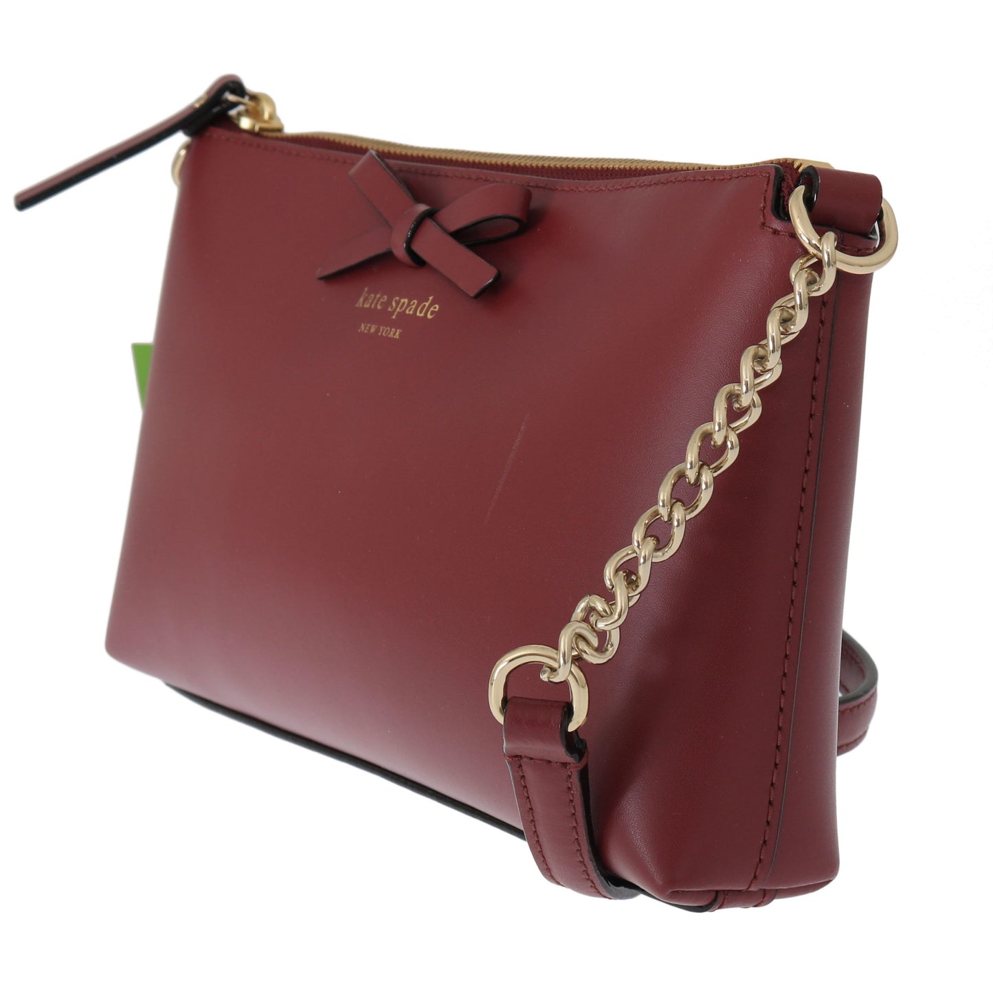 Kate Spade Elegant burgundy leather crossbody bag