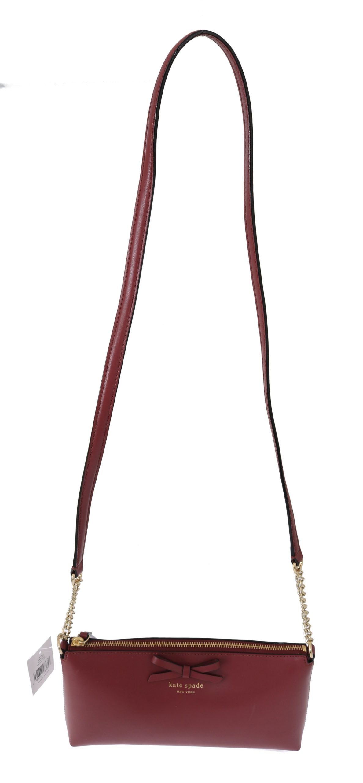 Kate Spade Elegant burgundy leather crossbody bag