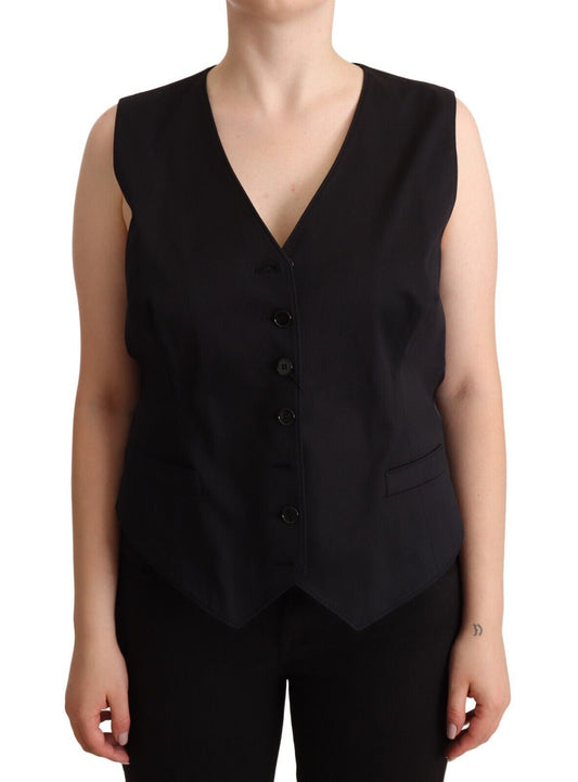 Dolce &amp; Gabbana Chic buttoned black vest