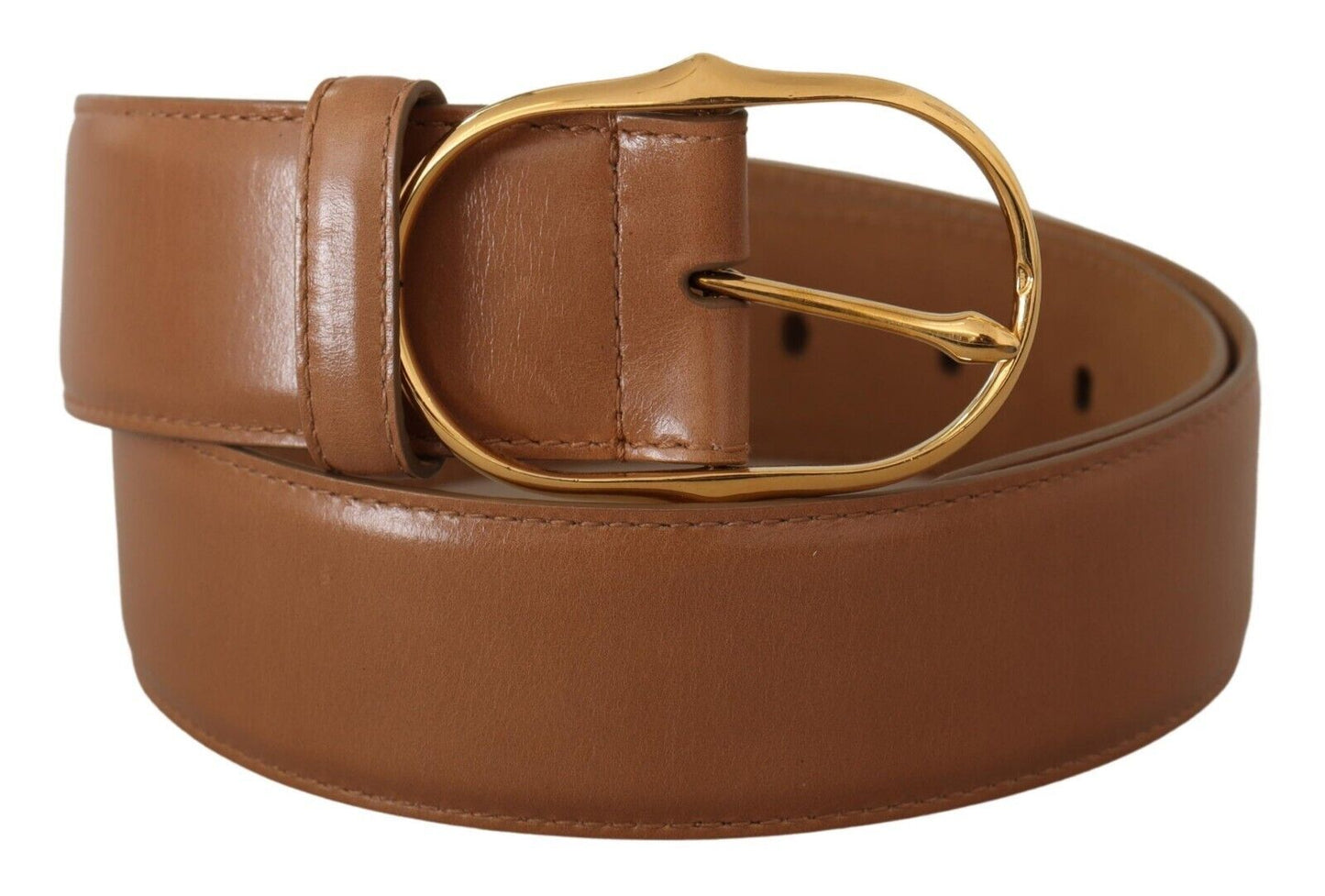 Dolce &amp; Gabbana Elegant leather belt with gold buckle