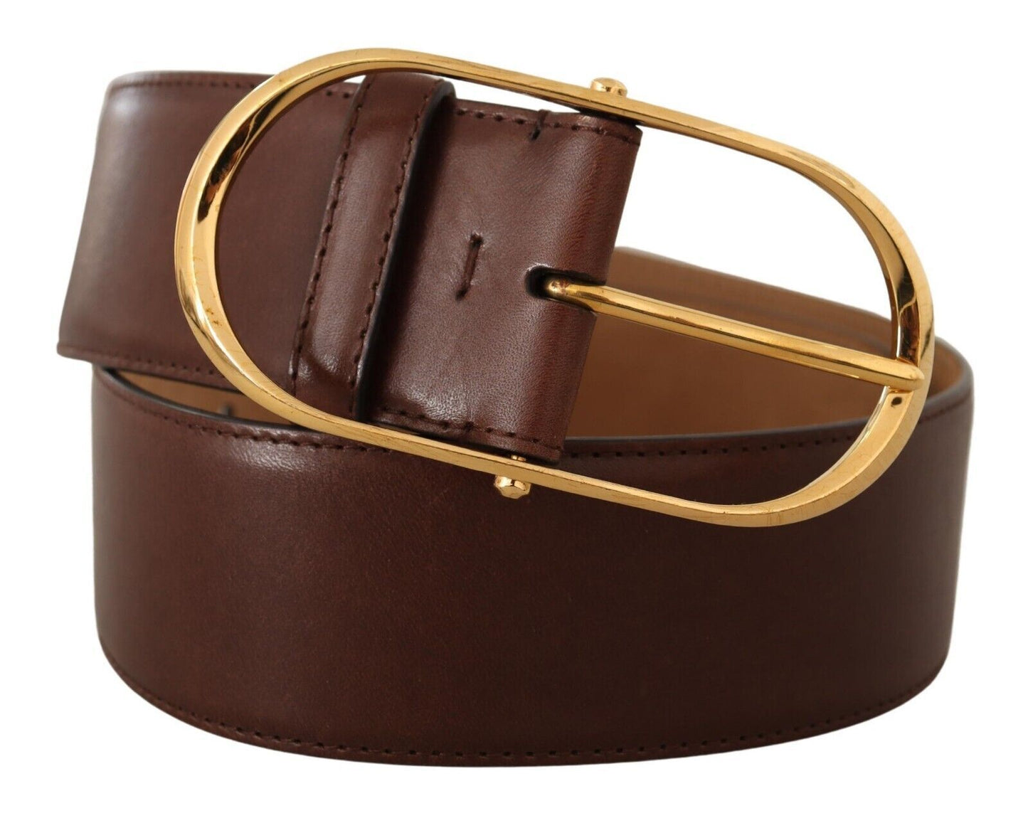 Dolce &amp; Gabbana Elegant leather belt with oval buckle