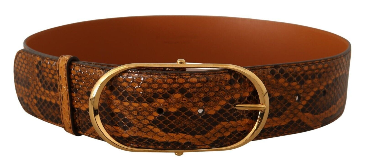 Dolce &amp; Gabbana Elegant Python Leather Belt