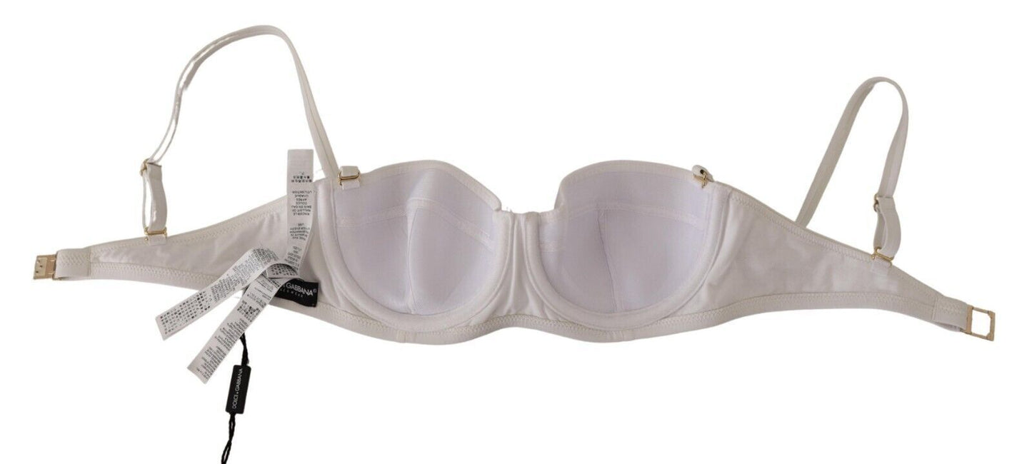 Dolce &amp; Gabbana Chic white nylon balconette bra