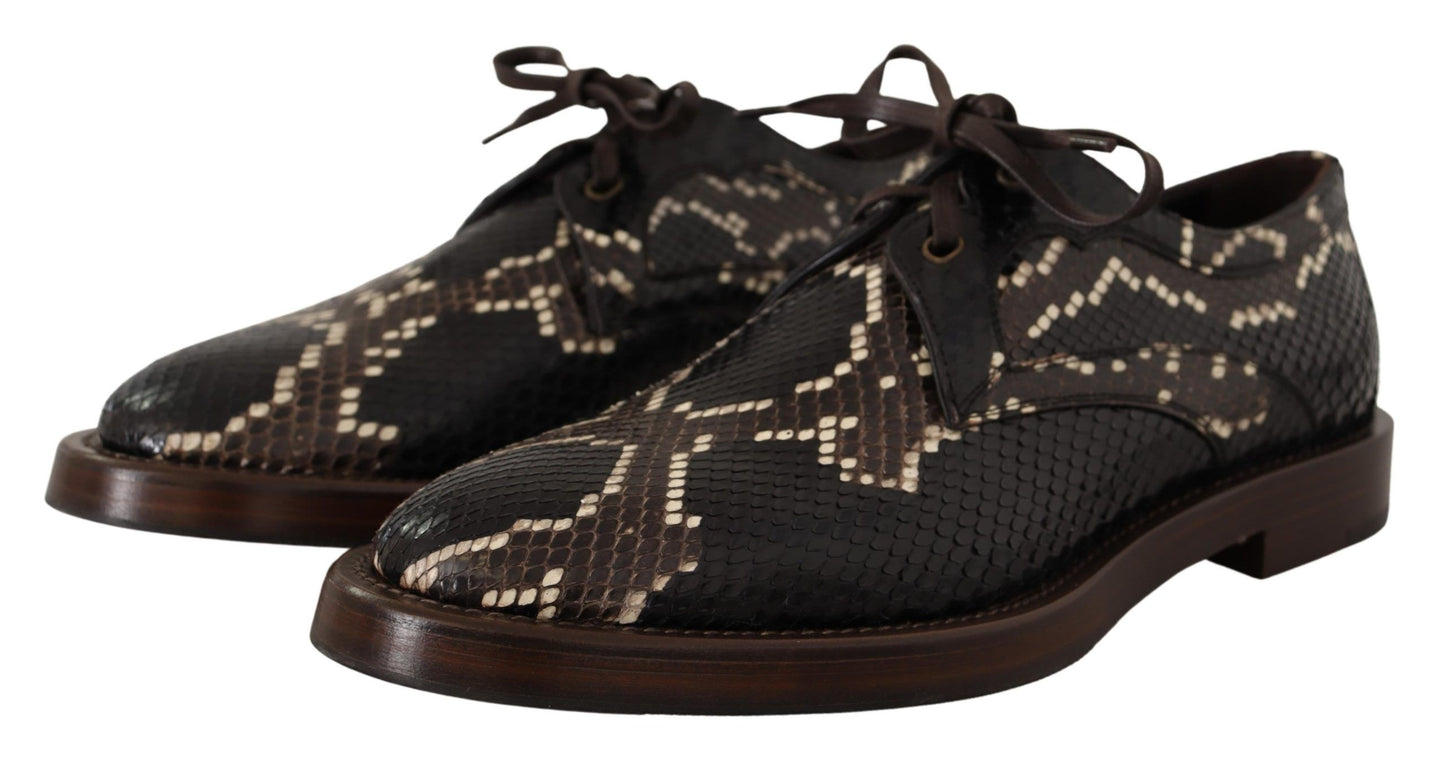 Dolce &amp; Gabbana Elegant Formal Python Derby Shoes