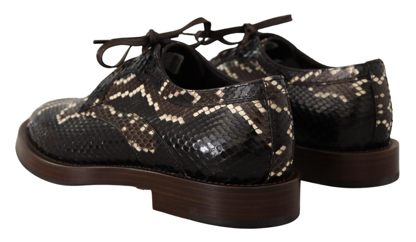 Dolce &amp; Gabbana Elegant Formal Python Derby Shoes