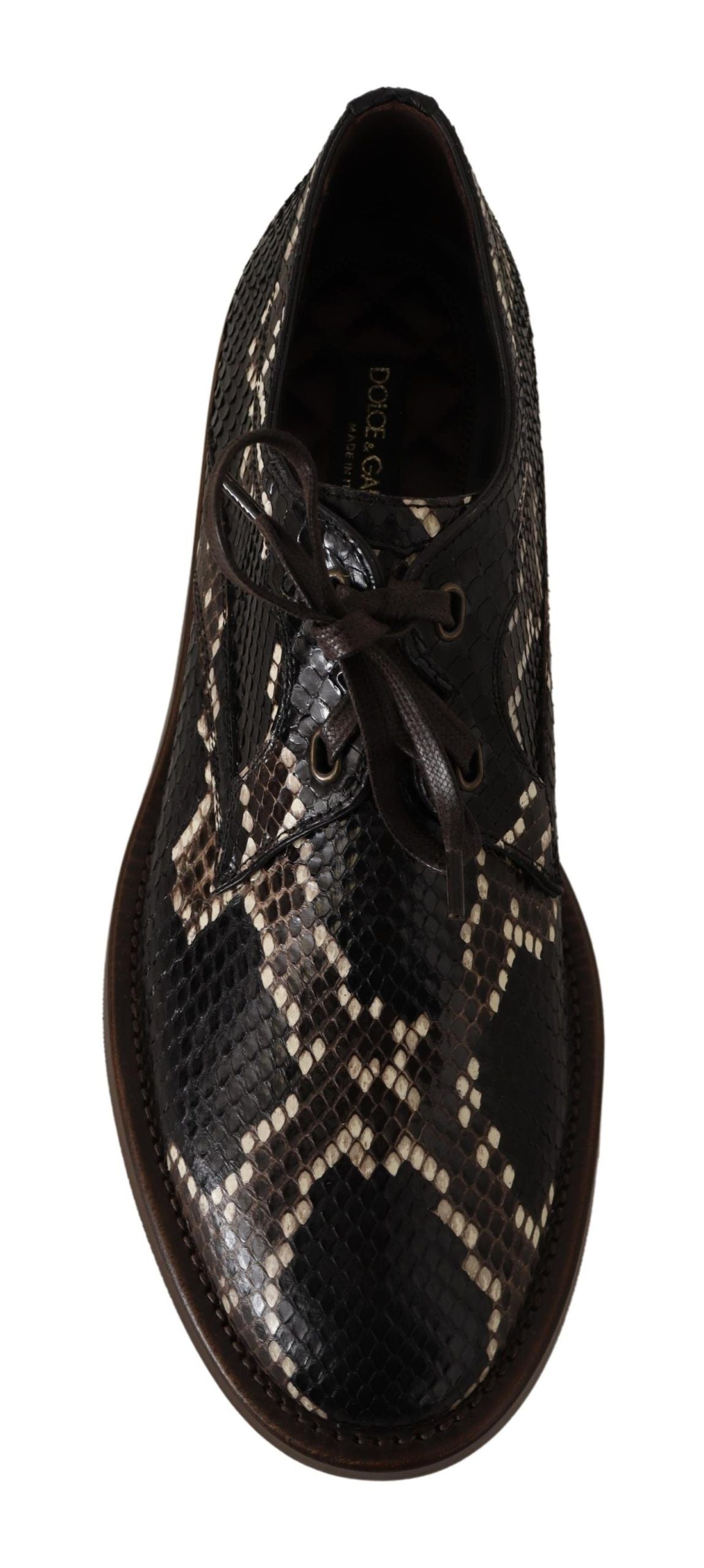 Dolce &amp; Gabbana Elegant Formal Python Derby Shoes