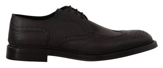 Dolce &amp; Gabbana Elegant purple Wingtip men's formal shoes