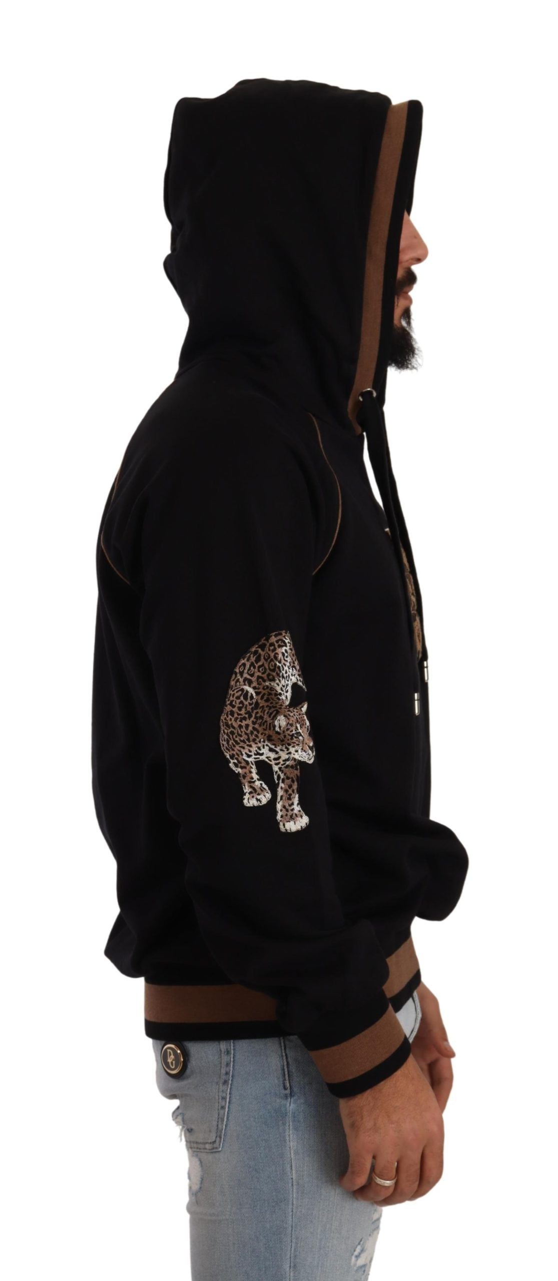 Dolce &amp; Gabbana Chic Leopard Print Hoodie