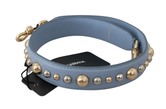 Dolce &amp; Gabbana Elegant blue leather shoulder strap