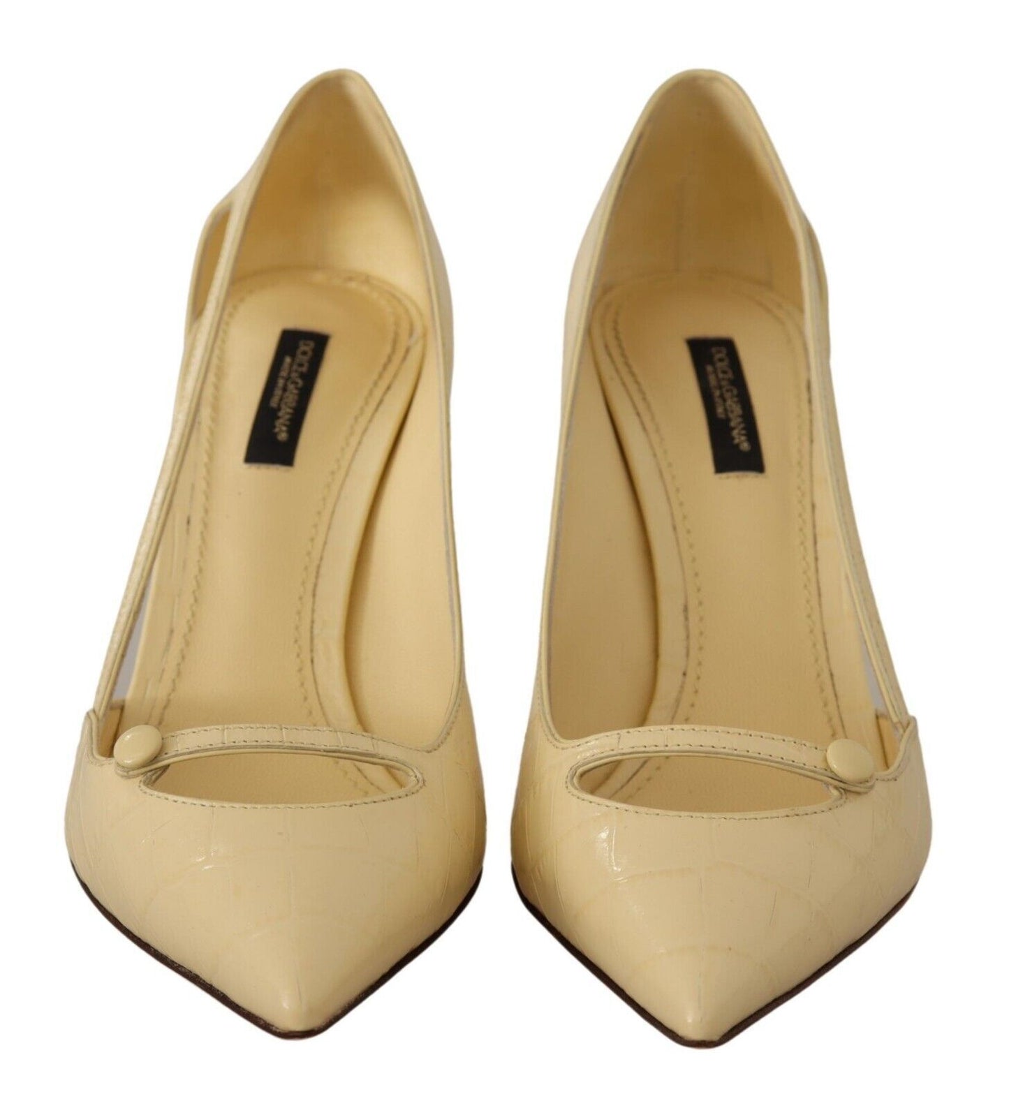 Dolce &amp; Gabbana Chic pointed leather pumps in Sunshine Yellow