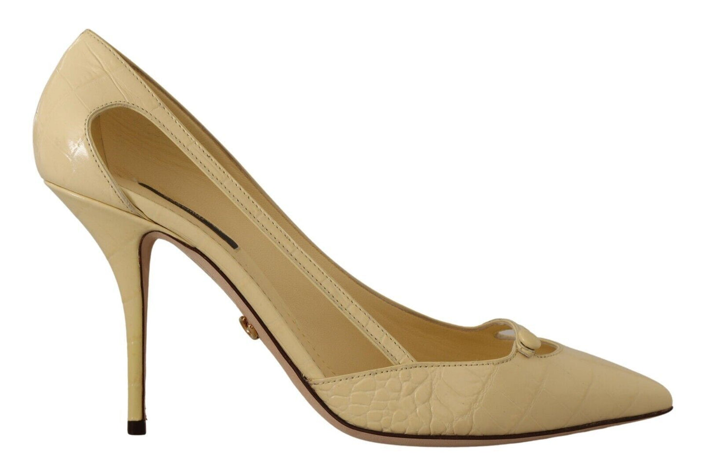 Dolce &amp; Gabbana Chic pointed leather pumps in Sunshine Yellow