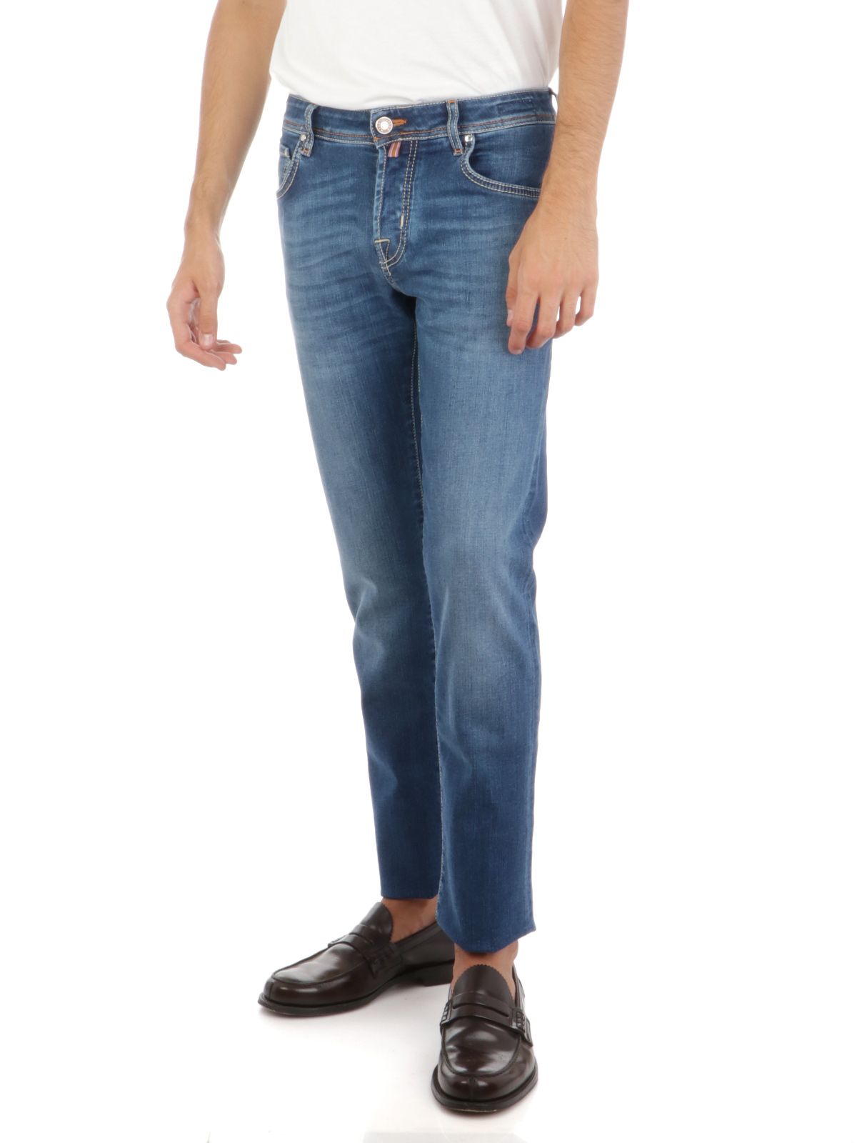 Jacob Cohen Blaue Baumwolle Slim Herren Jeans