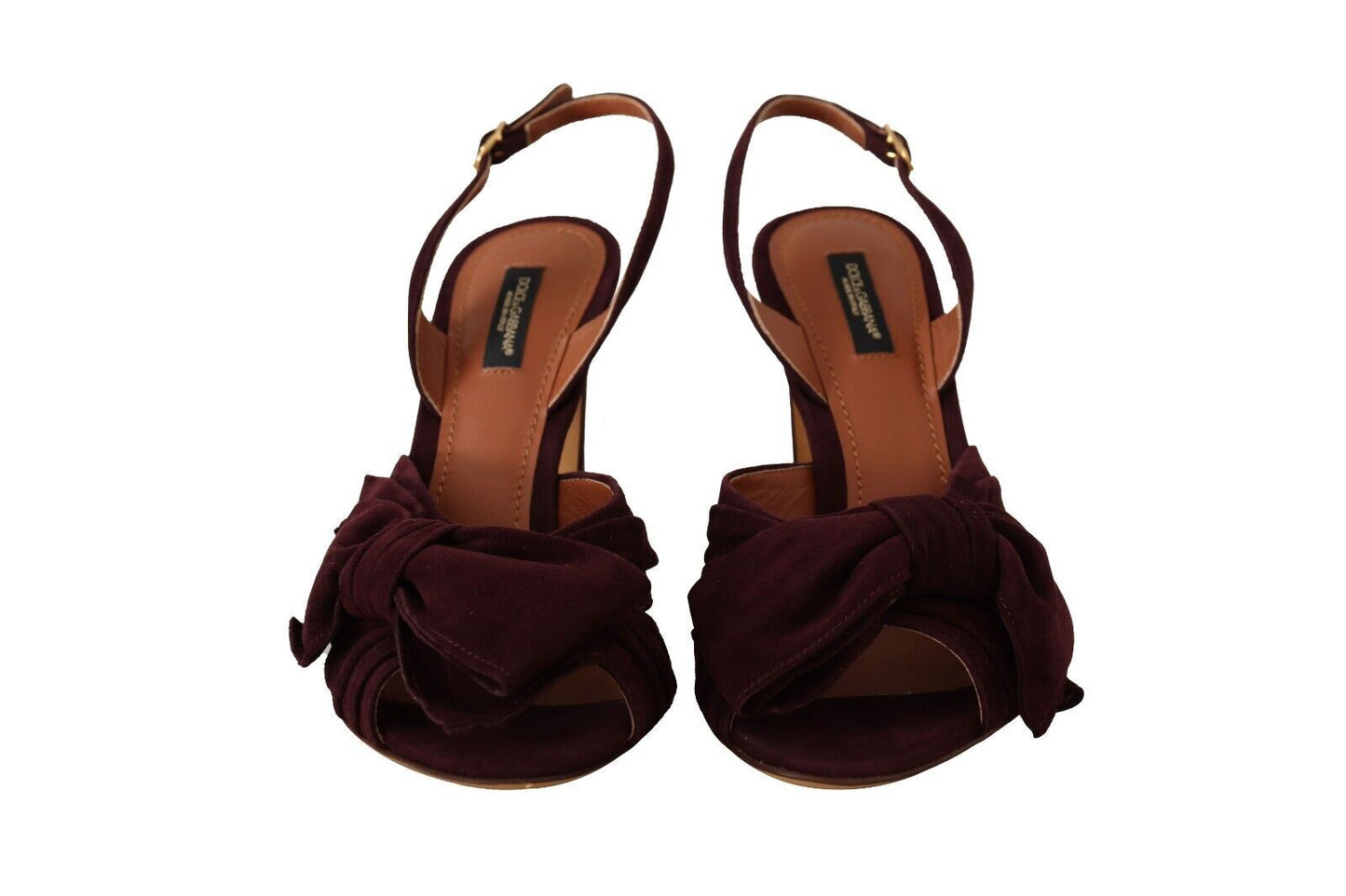 Dolce &amp; Gabbana Elegant Purple Suede Heels Sandals