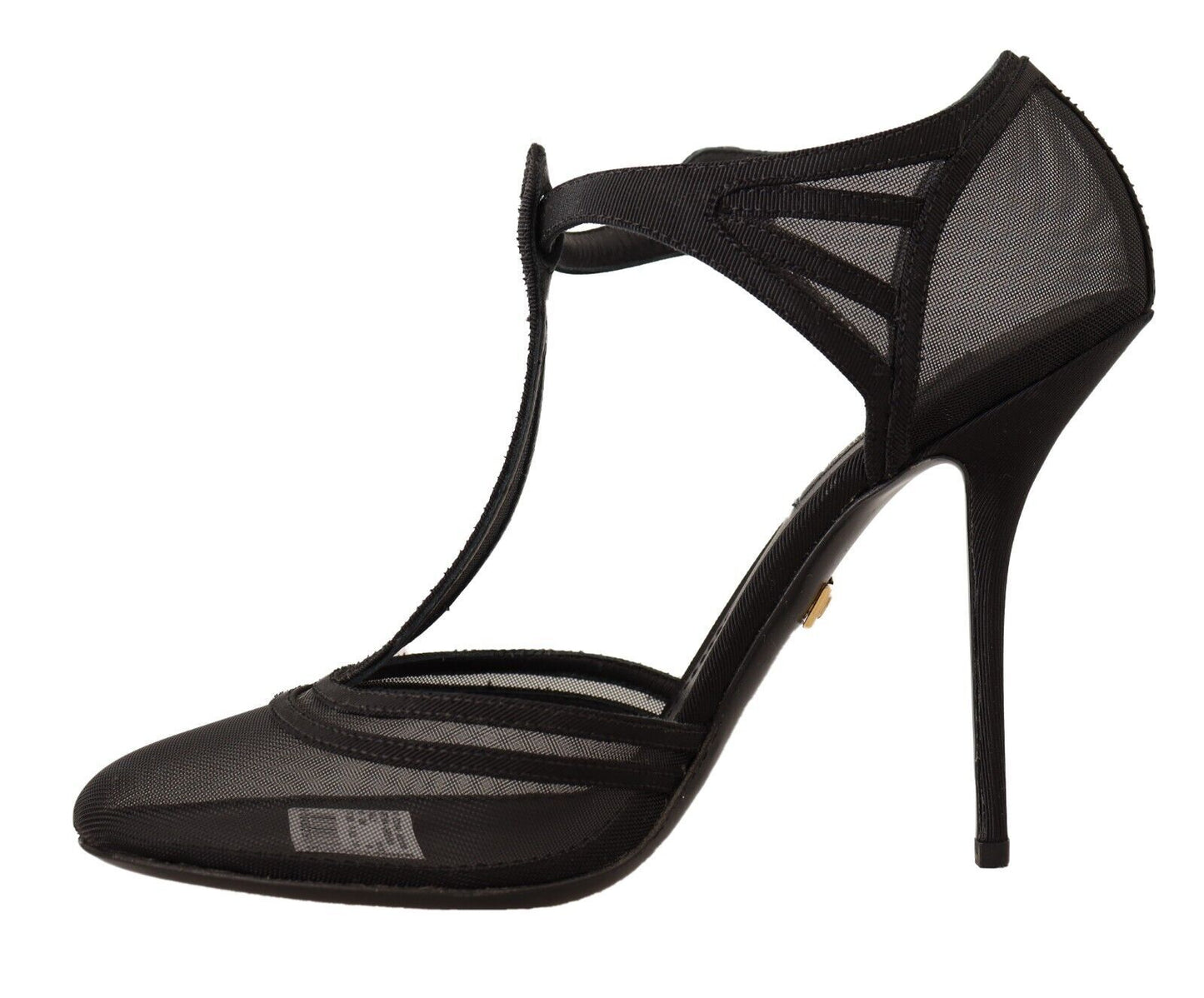 Dolce &amp; Gabbana Elegant Mesh T-Strap Stiletto Pumps