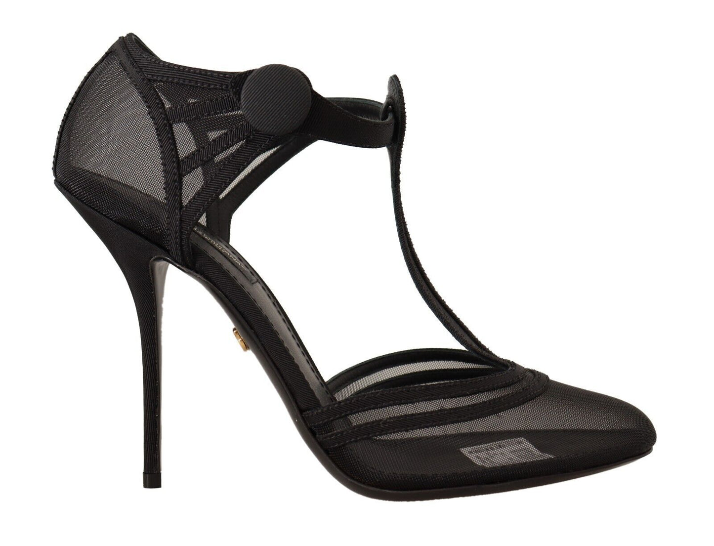 Dolce &amp; Gabbana Elegant Mesh T-Strap Stiletto Pumps