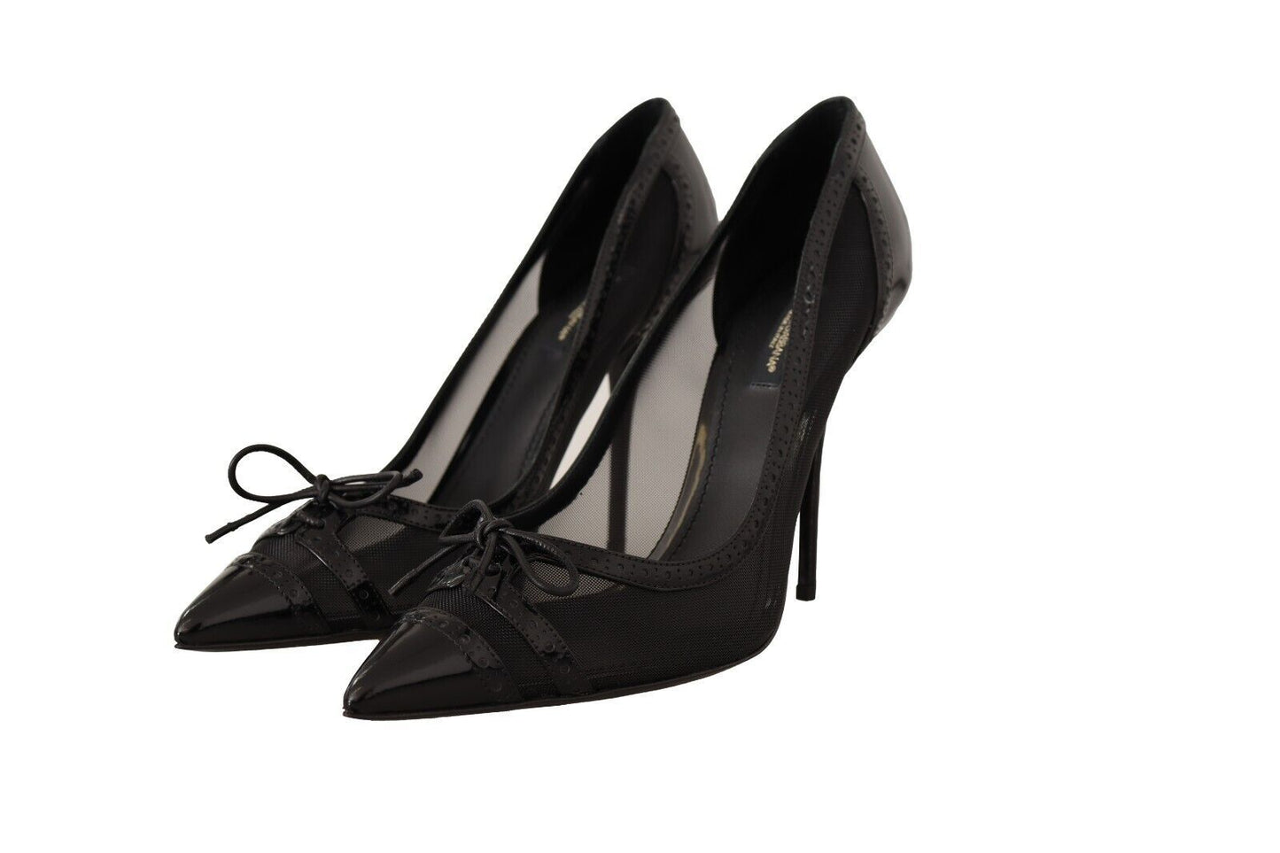 Dolce &amp; Gabbana Elegant Black Mesh Stiletto Pumps