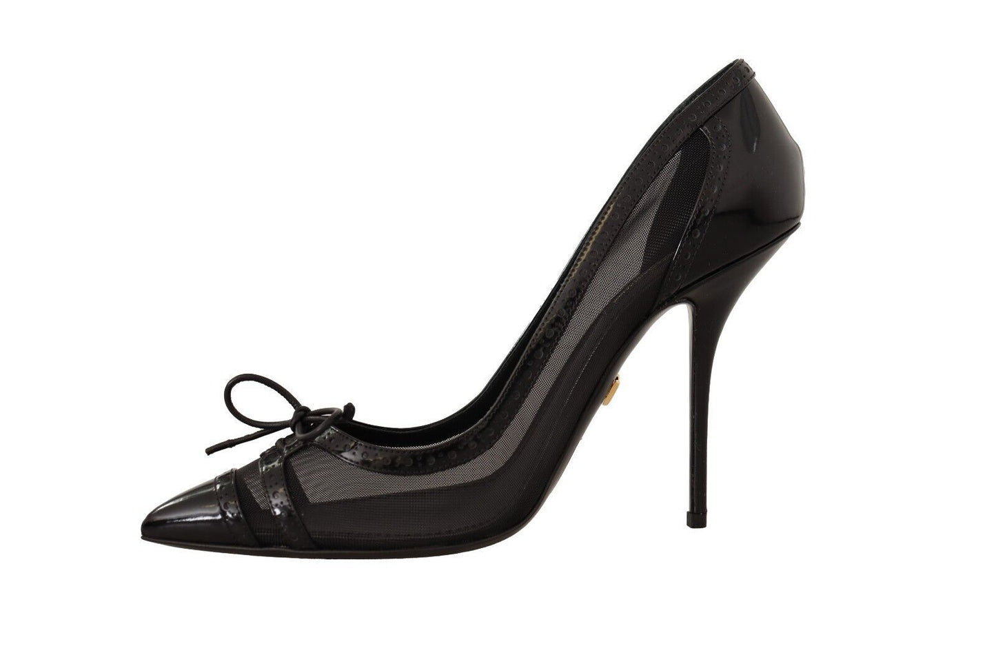 Dolce &amp; Gabbana Elegant Black Mesh Stiletto Pumps