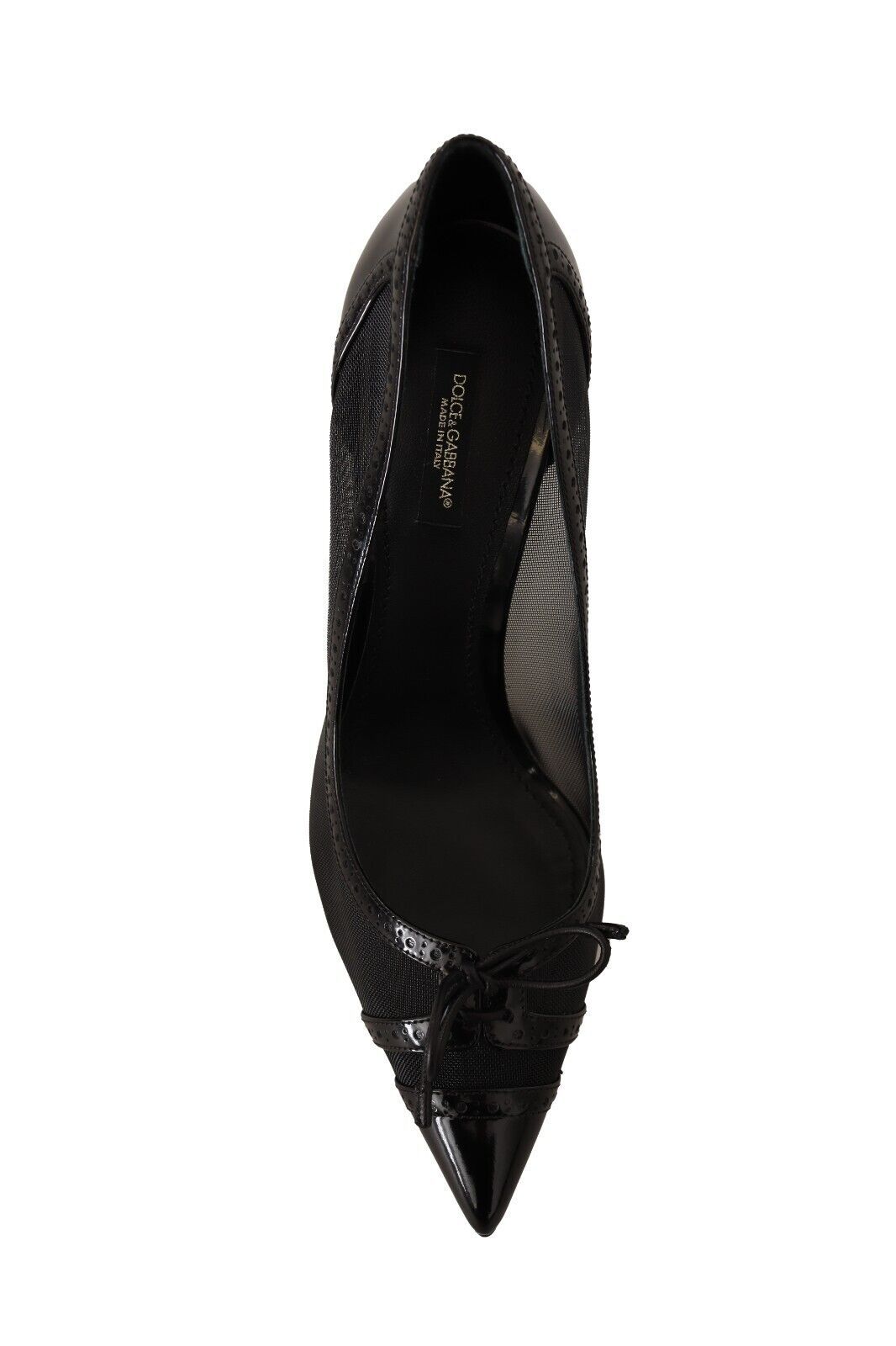 Dolce &amp; Gabbana Elegant Black Mesh Stiletto Pumps