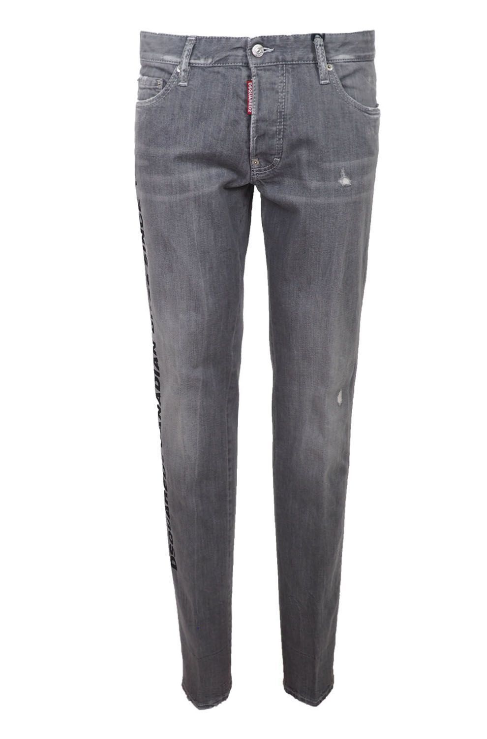 Dsquared² Graue Cotton Stretch Herren Jeans