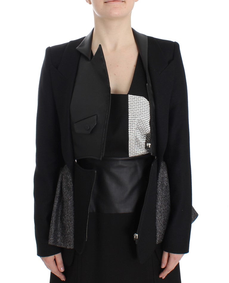 KAALE SUKTAE Elegant monochrome blazer jacket with zip