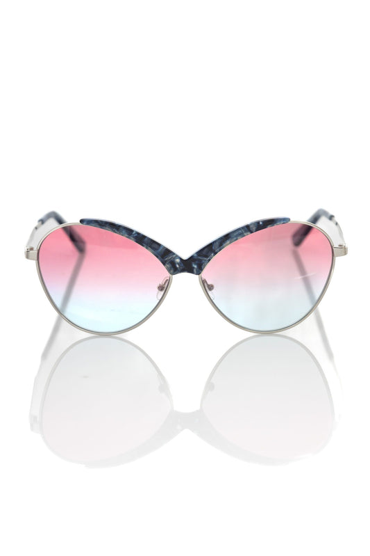 Frankie Morello Blue Metallic Sunglasses for Women