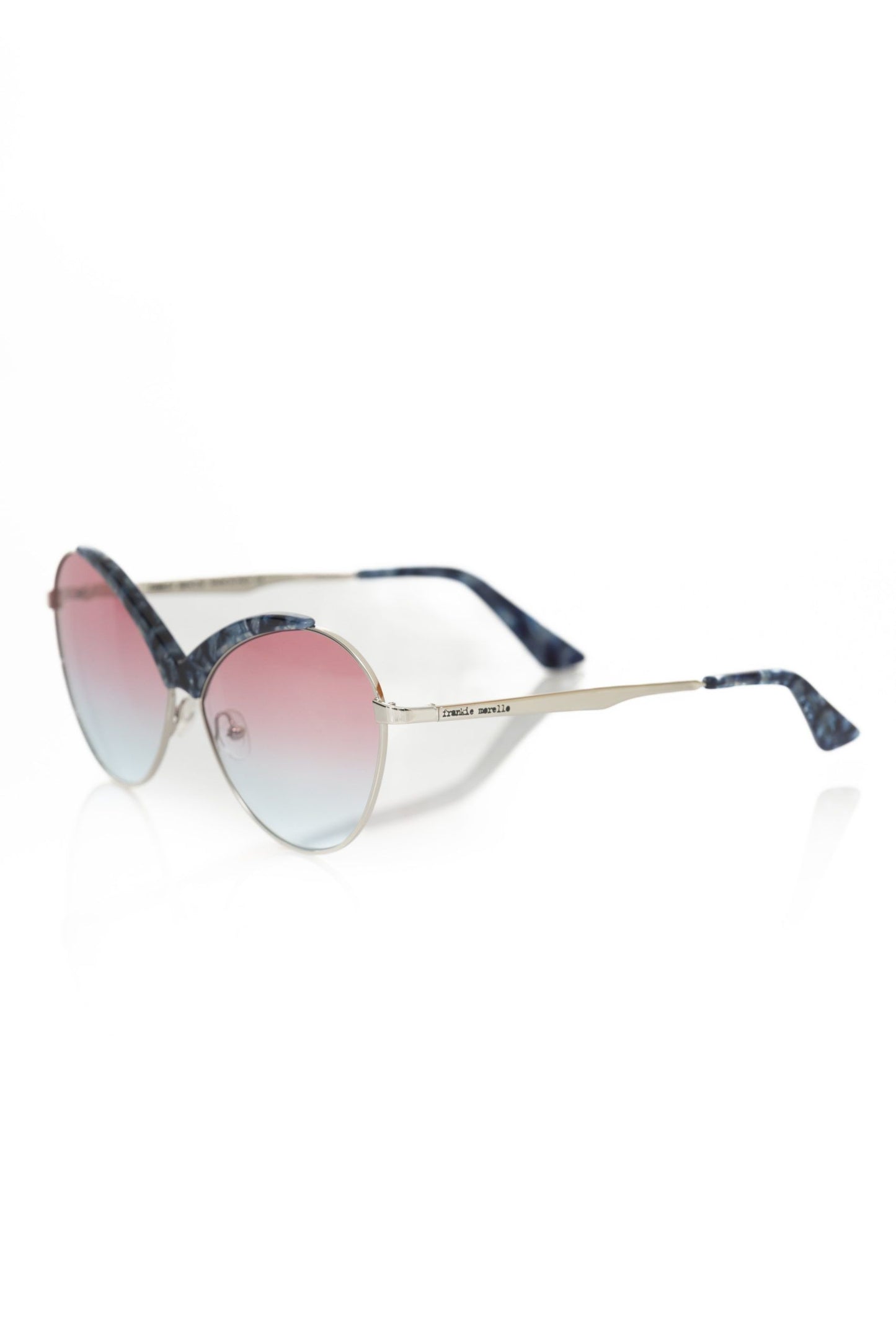 Frankie Morello Blue Metallic Sunglasses for Women