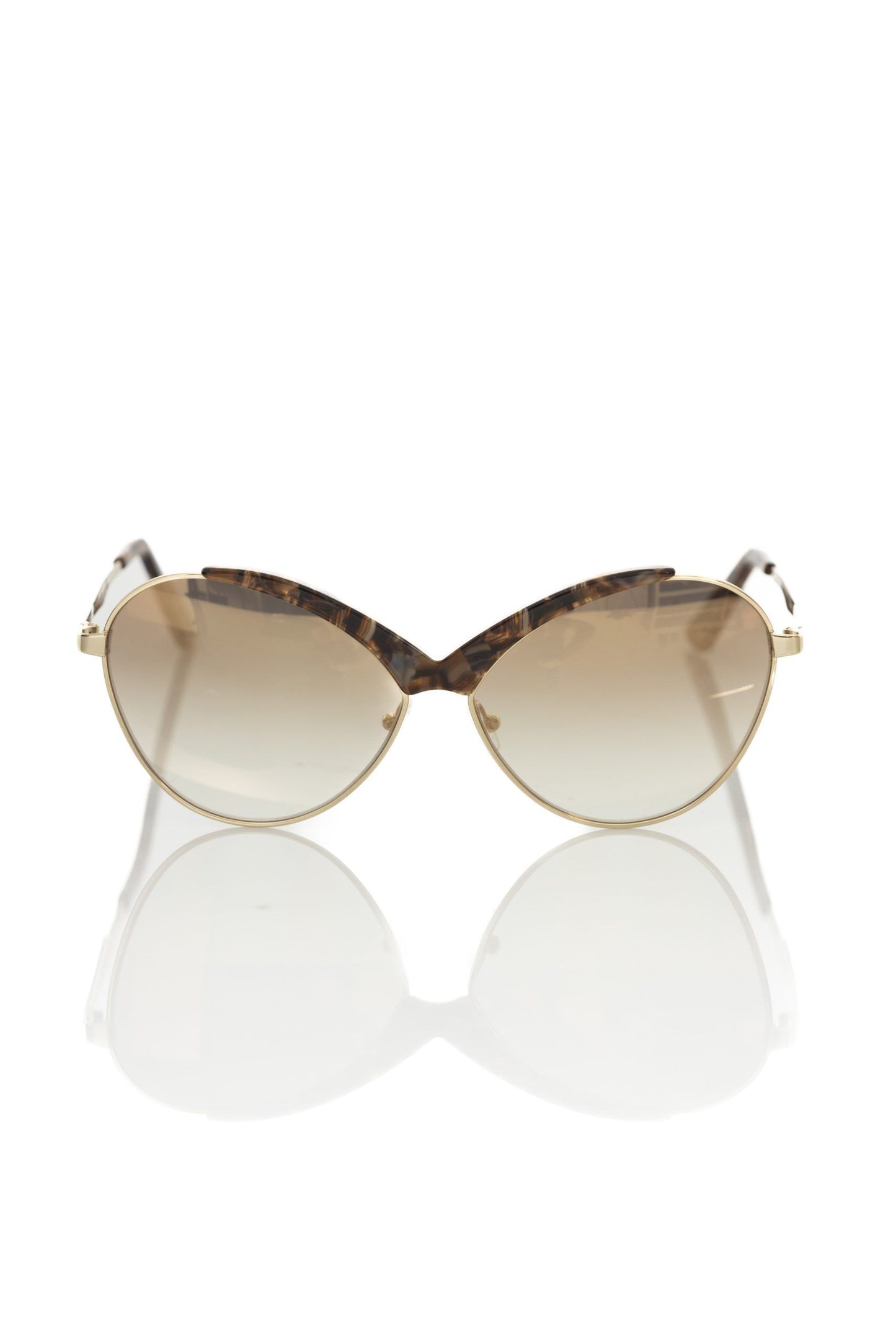 Frankie Morello Beige Metallic Women's Sunglasses