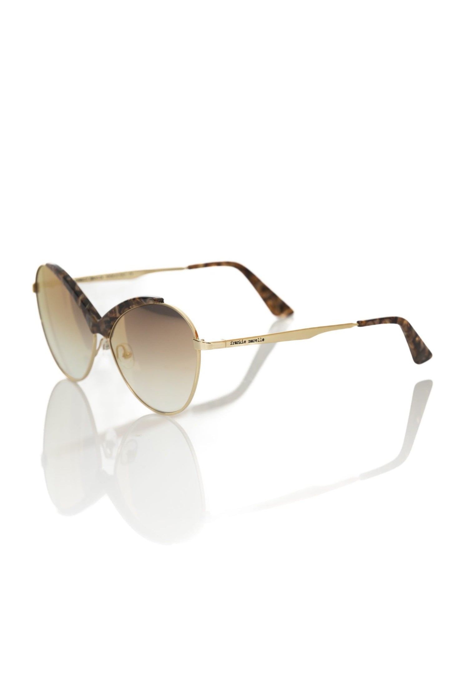 Frankie Morello Beige Metallic Women's Sunglasses