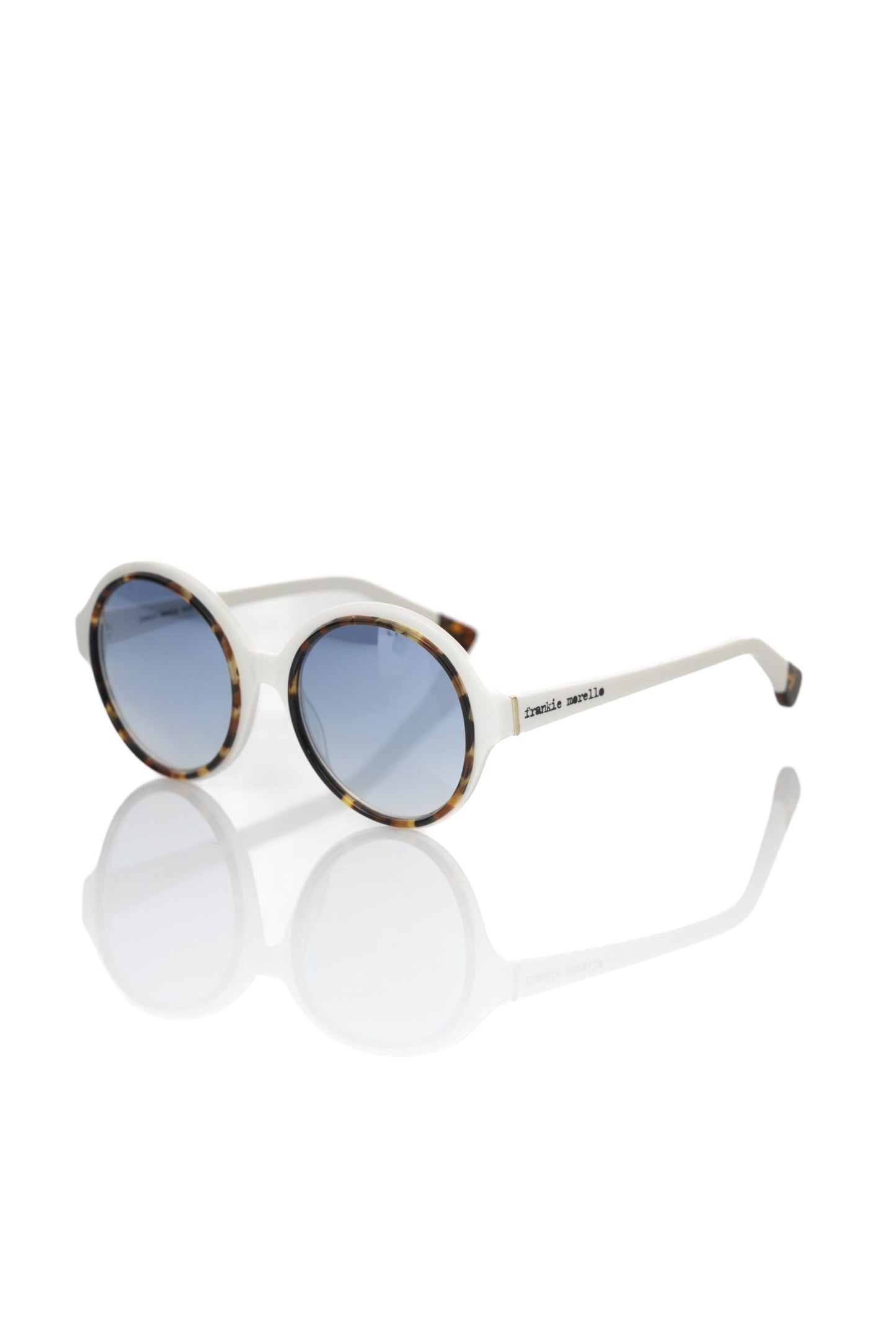 Frankie Morello White Acetate Sunglasses for Women