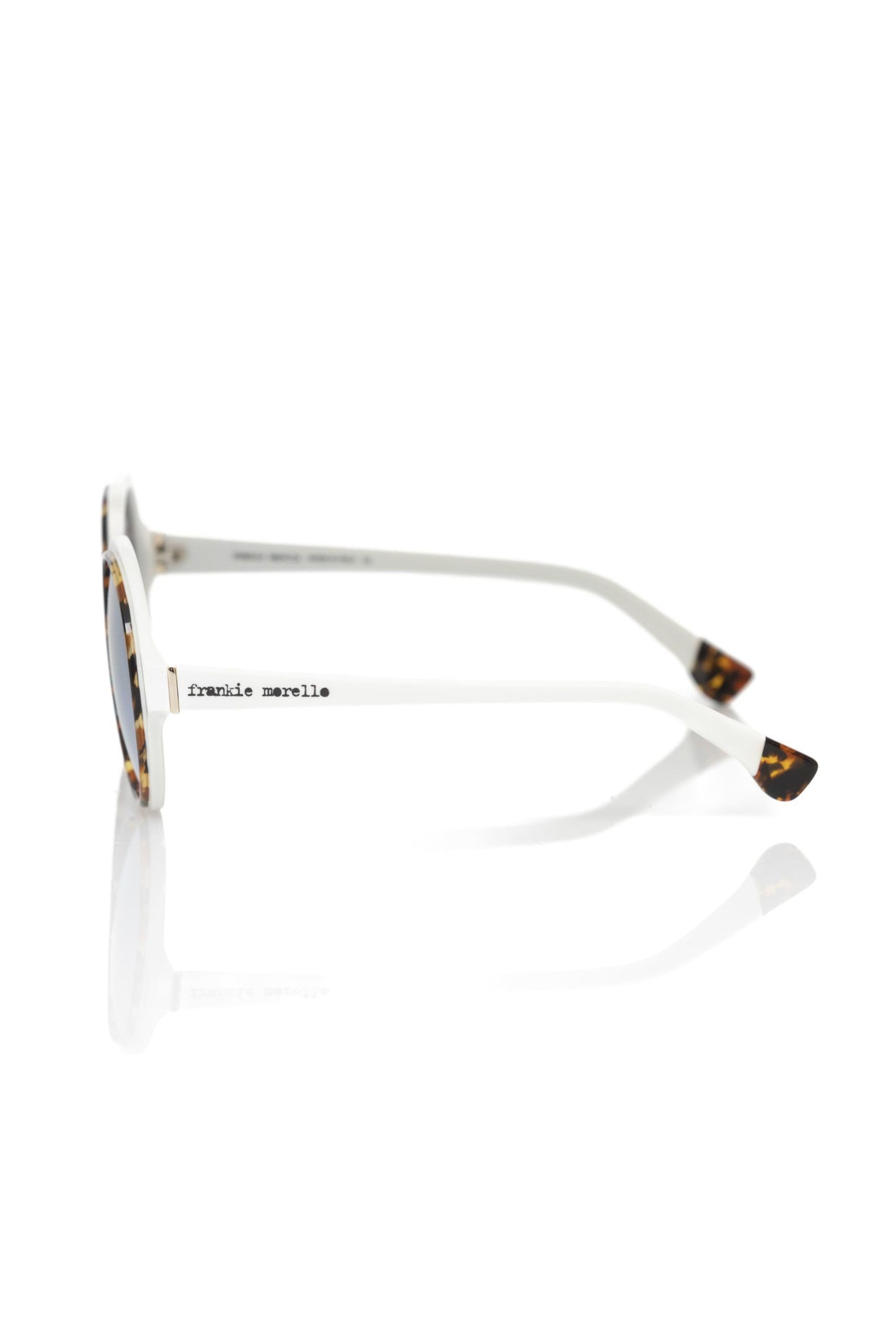 Frankie Morello White Acetate Sunglasses for Women