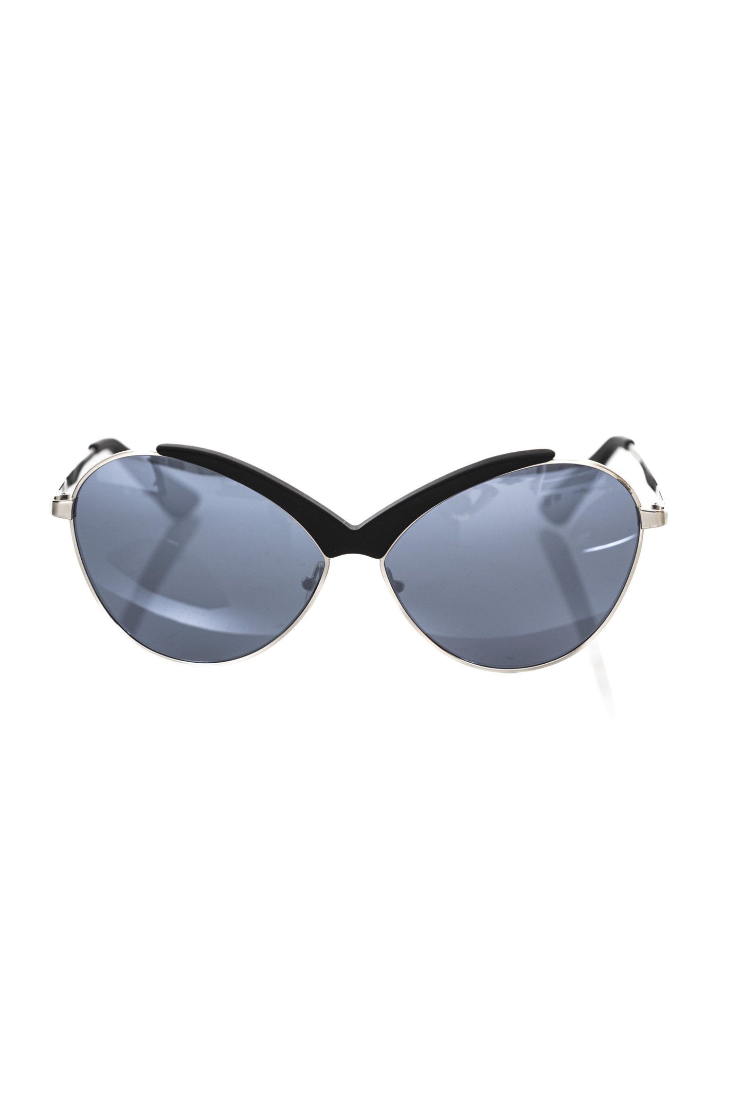 Frankie Morello Black Metallic Women Sunglasses