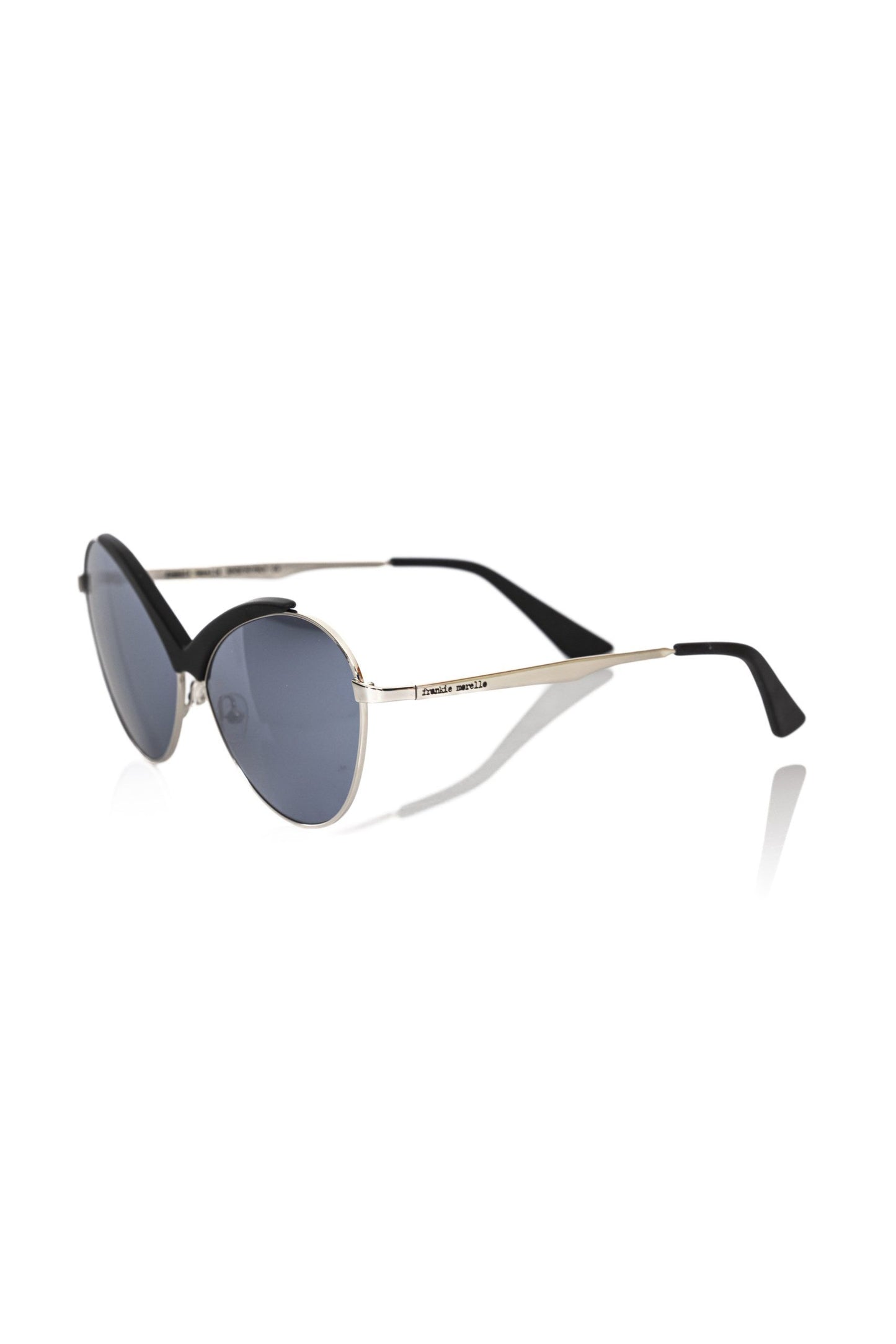 Frankie Morello Black Metallic Women Sunglasses