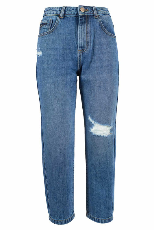 Yes Zee Blue Cotton Women Jeans