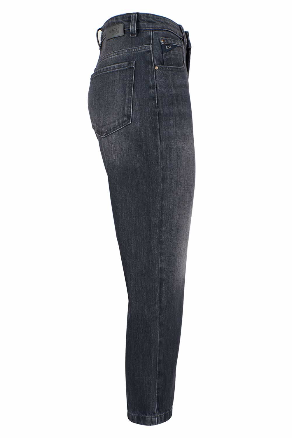 Yes Zee "Black High Waist Cotton Jeans"