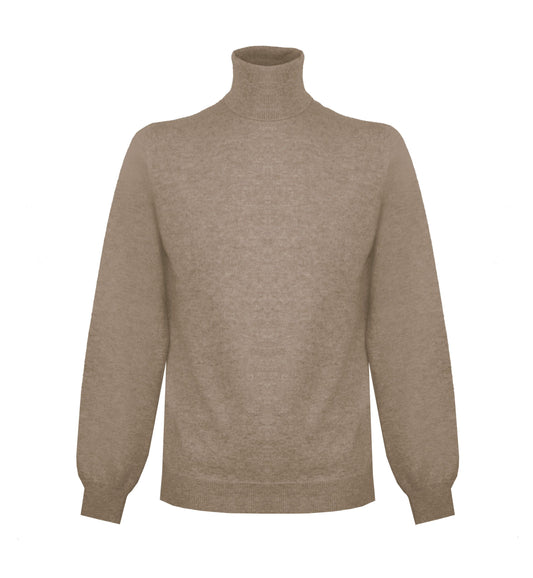 Malo Beige Cashmere Sweater for Men