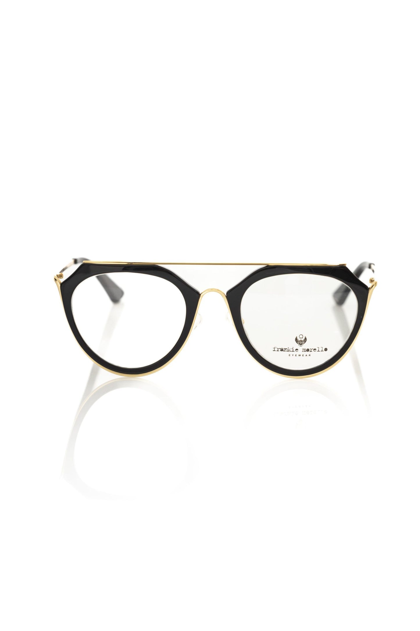 Frankie Morello Chic aviator-style glasses with gold accents