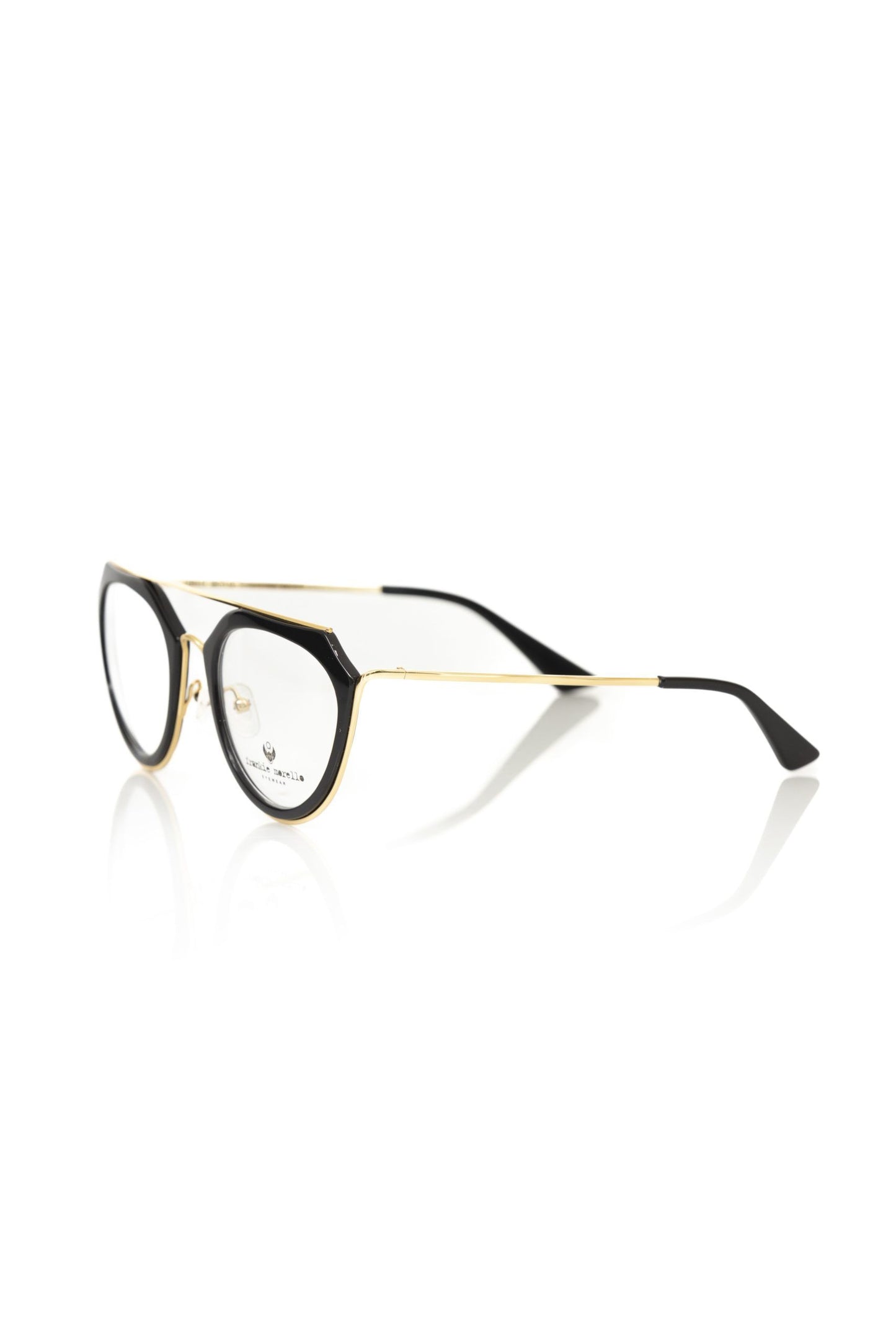 Frankie Morello Chic aviator-style glasses with gold accents