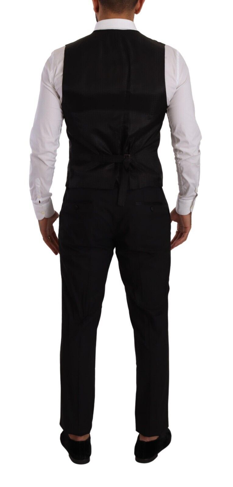 Dolce &amp; Gabbana Elegant Black Three Piece Martini Fit Suit