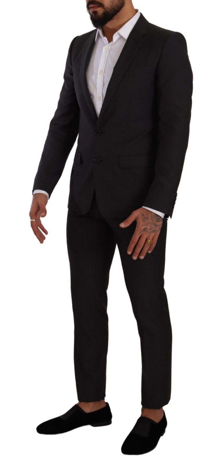 Dolce &amp; Gabbana Elegant Martini Suit in Black Wool