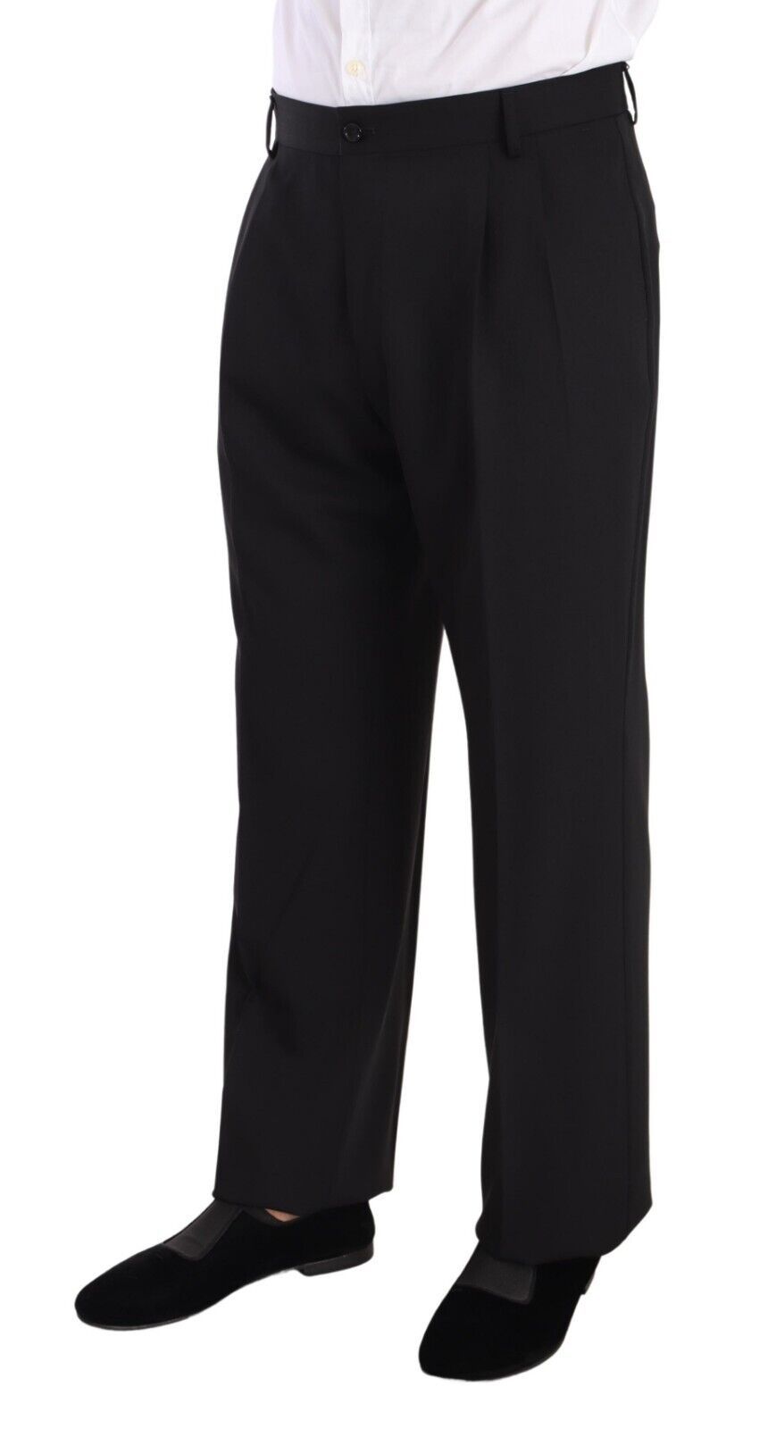 Dolce &amp; Gabbana Elegant tuxedo trousers in black wool