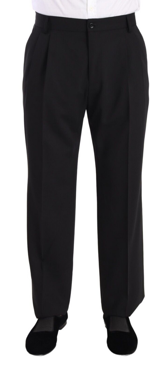 Dolce &amp; Gabbana Elegant tuxedo trousers in black wool