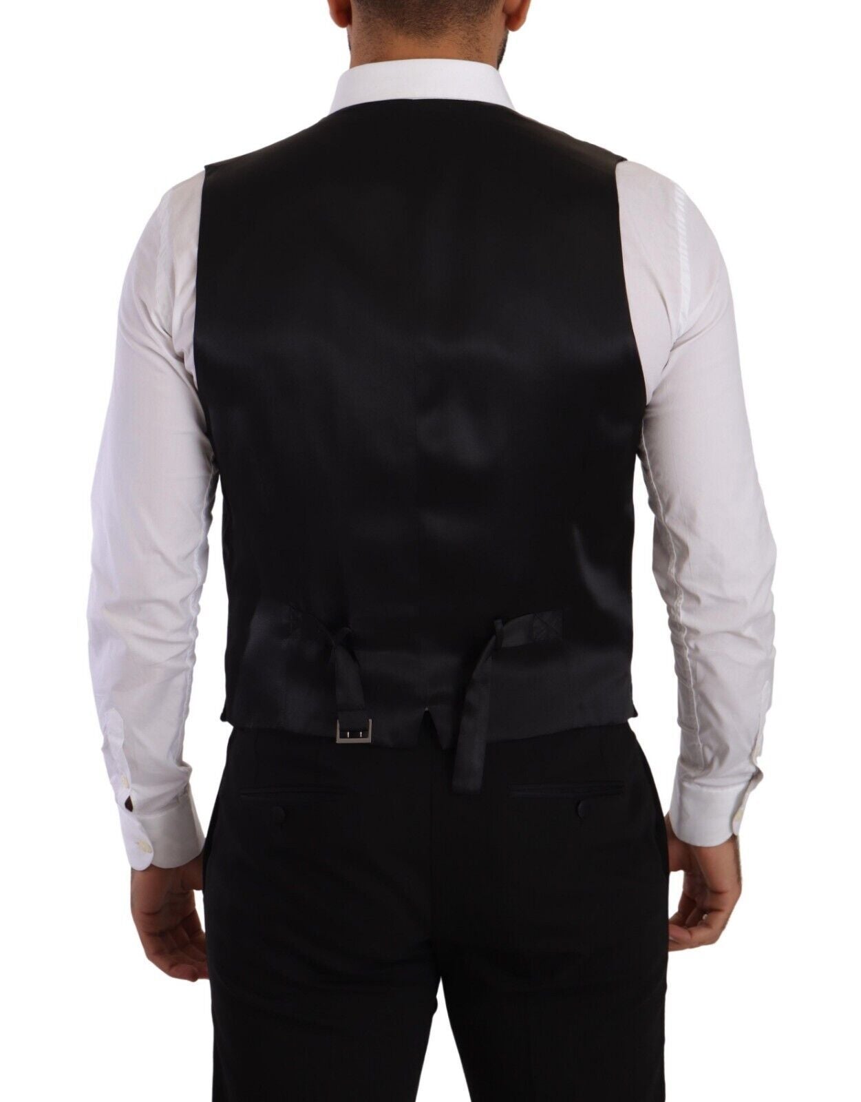 Dolce &amp; Gabbana Elegant gray double-breasted dress vest